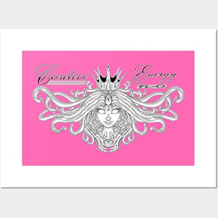 WEIRDO - Creative Energy Flo - Beauty - Black and White - Pink Posters and Art